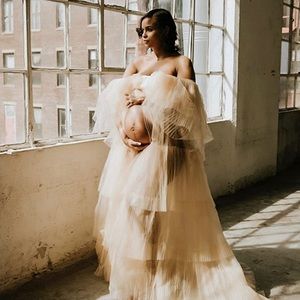 Maternity Dress, Flair Layers, Nude